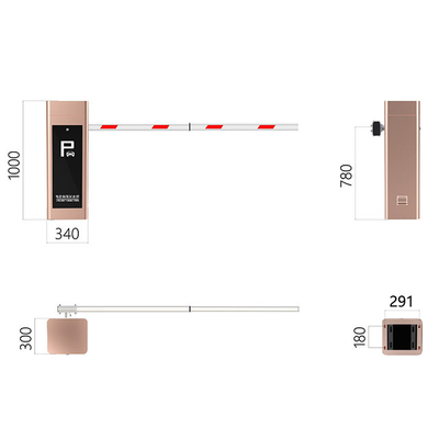 Long Life Automatic Parking RFID Barrier Boom Barrier Traffic Security Barrier Gate